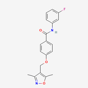 4-[(3,5-DIMETHYL-4-ISOXAZOLYL)METHOXY]-N~1~-(3-FLUOROPHENYL)BENZAMIDE