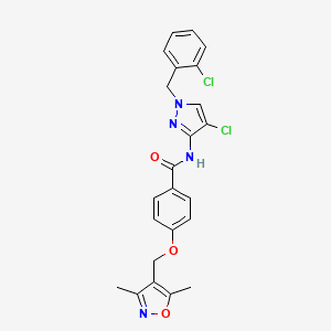 N~1~-[4-CHLORO-1-(2-CHLOROBENZYL)-1H-PYRAZOL-3-YL]-4-[(3,5-DIMETHYL-4-ISOXAZOLYL)METHOXY]BENZAMIDE