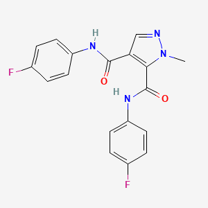 N~4~,N~5~-BIS(4-FLUOROPHENYL)-1-METHYL-1H-PYRAZOLE-4,5-DICARBOXAMIDE