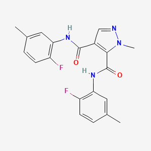 N~4~,N~5~-BIS(2-FLUORO-5-METHYLPHENYL)-1-METHYL-1H-PYRAZOLE-4,5-DICARBOXAMIDE