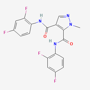 N~4~,N~5~-BIS(2,4-DIFLUOROPHENYL)-1-METHYL-1H-PYRAZOLE-4,5-DICARBOXAMIDE