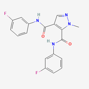 N~4~,N~5~-BIS(3-FLUOROPHENYL)-1-METHYL-1H-PYRAZOLE-4,5-DICARBOXAMIDE