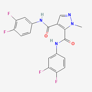 N,N'-bis(3,4-difluorophenyl)-1-methyl-1H-pyrazole-4,5-dicarboxamide