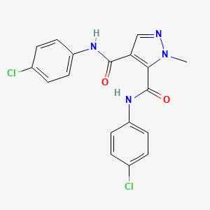 N,N'-bis(4-chlorophenyl)-1-methyl-1H-pyrazole-4,5-dicarboxamide