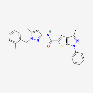 3-METHYL-N~5~-[5-METHYL-1-(2-METHYLBENZYL)-1H-PYRAZOL-3-YL]-1-PHENYL-1H-THIENO[2,3-C]PYRAZOLE-5-CARBOXAMIDE