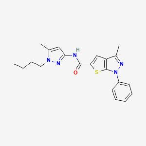 N~5~-(1-BUTYL-5-METHYL-1H-PYRAZOL-3-YL)-3-METHYL-1-PHENYL-1H-THIENO[2,3-C]PYRAZOLE-5-CARBOXAMIDE