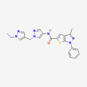 N~5~-{1-[(1-ETHYL-1H-PYRAZOL-4-YL)METHYL]-1H-PYRAZOL-4-YL}-3-METHYL-1-PHENYL-1H-THIENO[2,3-C]PYRAZOLE-5-CARBOXAMIDE