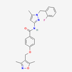 4-[(3,5-DIMETHYL-4-ISOXAZOLYL)METHOXY]-N~1~-[1-(2-FLUOROBENZYL)-5-METHYL-1H-PYRAZOL-3-YL]BENZAMIDE