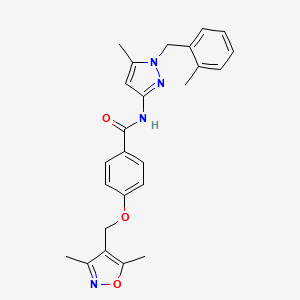 4-[(3,5-DIMETHYL-4-ISOXAZOLYL)METHOXY]-N~1~-[5-METHYL-1-(2-METHYLBENZYL)-1H-PYRAZOL-3-YL]BENZAMIDE