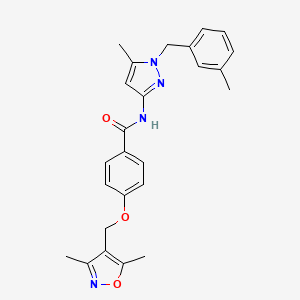 4-[(3,5-dimethyl-4-isoxazolyl)methoxy]-N-[5-methyl-1-(3-methylbenzyl)-1H-pyrazol-3-yl]benzamide