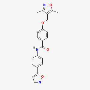 molecular formula C22H19N3O4 B4372124 4-[(3,5-DIMETHYL-4-ISOXAZOLYL)METHOXY]-N~1~-[4-(5-ISOXAZOLYL)PHENYL]BENZAMIDE 