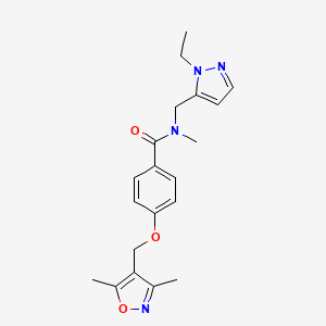 4-[(3,5-DIMETHYL-4-ISOXAZOLYL)METHOXY]-N~1~-[(1-ETHYL-1H-PYRAZOL-5-YL)METHYL]-N~1~-METHYLBENZAMIDE