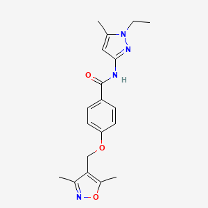 4-[(3,5-DIMETHYL-4-ISOXAZOLYL)METHOXY]-N~1~-(1-ETHYL-5-METHYL-1H-PYRAZOL-3-YL)BENZAMIDE