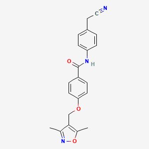 N~1~-[4-(CYANOMETHYL)PHENYL]-4-[(3,5-DIMETHYL-4-ISOXAZOLYL)METHOXY]BENZAMIDE