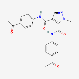 N~4~,N~5~-BIS(4-ACETYLPHENYL)-1-METHYL-1H-PYRAZOLE-4,5-DICARBOXAMIDE