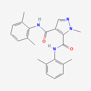 molecular formula C22H24N4O2 B4372175 N~4~,N~5~-BIS(2,6-DIMETHYLPHENYL)-1-METHYL-1H-PYRAZOLE-4,5-DICARBOXAMIDE 