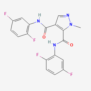 N,N'-bis(2,5-difluorophenyl)-1-methyl-1H-pyrazole-4,5-dicarboxamide