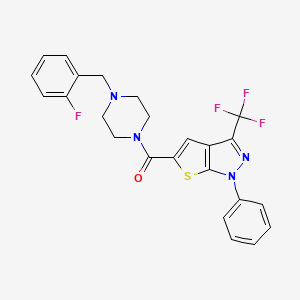 [4-(2-FLUOROBENZYL)PIPERAZINO][1-PHENYL-3-(TRIFLUOROMETHYL)-1H-THIENO[2,3-C]PYRAZOL-5-YL]METHANONE