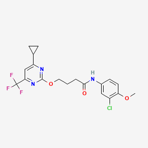 N~1~-(3-CHLORO-4-METHOXYPHENYL)-4-{[4-CYCLOPROPYL-6-(TRIFLUOROMETHYL)-2-PYRIMIDINYL]OXY}BUTANAMIDE