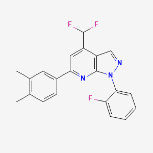 4-(difluoromethyl)-6-(3,4-dimethylphenyl)-1-(2-fluorophenyl)-1H-pyrazolo[3,4-b]pyridine