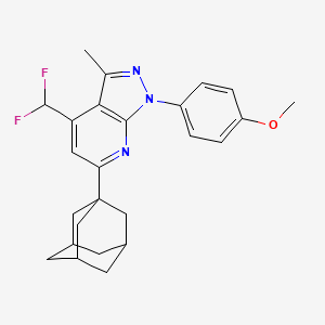 6-(1-adamantyl)-4-(difluoromethyl)-1-(4-methoxyphenyl)-3-methyl-1H-pyrazolo[3,4-b]pyridine