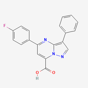 5-(4-fluorophenyl)-3-phenylpyrazolo[1,5-a]pyrimidine-7-carboxylic acid