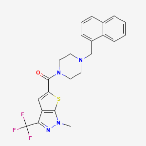 [1-METHYL-3-(TRIFLUOROMETHYL)-1H-THIENO[2,3-C]PYRAZOL-5-YL][4-(1-NAPHTHYLMETHYL)PIPERAZINO]METHANONE