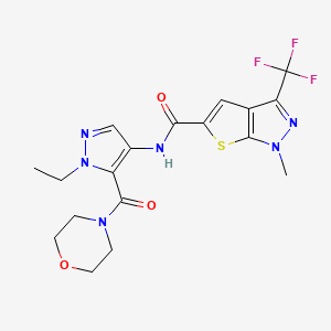 N~5~-[1-ETHYL-5-(MORPHOLINOCARBONYL)-1H-PYRAZOL-4-YL]-1-METHYL-3-(TRIFLUOROMETHYL)-1H-THIENO[2,3-C]PYRAZOLE-5-CARBOXAMIDE