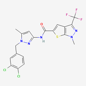 N~5~-[1-(3,4-DICHLOROBENZYL)-5-METHYL-1H-PYRAZOL-3-YL]-1-METHYL-3-(TRIFLUOROMETHYL)-1H-THIENO[2,3-C]PYRAZOLE-5-CARBOXAMIDE