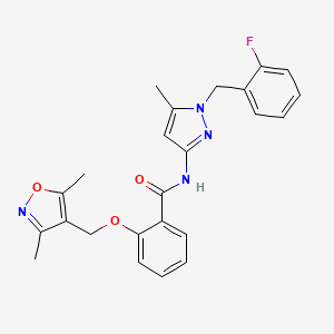 2-[(3,5-DIMETHYL-4-ISOXAZOLYL)METHOXY]-N~1~-[1-(2-FLUOROBENZYL)-5-METHYL-1H-PYRAZOL-3-YL]BENZAMIDE