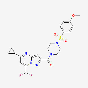 5-cyclopropyl-7-(difluoromethyl)-2-({4-[(4-methoxyphenyl)sulfonyl]-1-piperazinyl}carbonyl)pyrazolo[1,5-a]pyrimidine