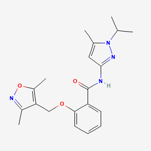 2-[(3,5-DIMETHYL-4-ISOXAZOLYL)METHOXY]-N~1~-(1-ISOPROPYL-5-METHYL-1H-PYRAZOL-3-YL)BENZAMIDE