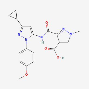 3-({[3-cyclopropyl-1-(4-methoxyphenyl)-1H-pyrazol-5-yl]amino}carbonyl)-1-methyl-1H-pyrazole-4-carboxylic acid