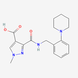 1-METHYL-3-{[(2-PIPERIDINOBENZYL)AMINO]CARBONYL}-1H-PYRAZOLE-4-CARBOXYLIC ACID