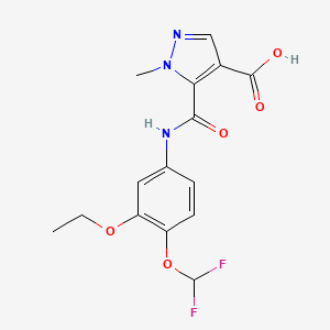 5-{[4-(DIFLUOROMETHOXY)-3-ETHOXYANILINO]CARBONYL}-1-METHYL-1H-PYRAZOLE-4-CARBOXYLIC ACID