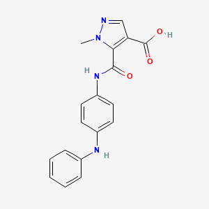 5-[(4-ANILINOANILINO)CARBONYL]-1-METHYL-1H-PYRAZOLE-4-CARBOXYLIC ACID