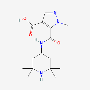 1-METHYL-5-{[(2,2,6,6-TETRAMETHYL-4-PIPERIDYL)AMINO]CARBONYL}-1H-PYRAZOLE-4-CARBOXYLIC ACID