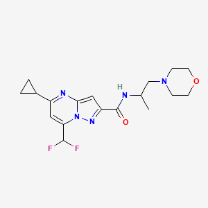 5-CYCLOPROPYL-7-(DIFLUOROMETHYL)-N~2~-(1-METHYL-2-MORPHOLINOETHYL)PYRAZOLO[1,5-A]PYRIMIDINE-2-CARBOXAMIDE