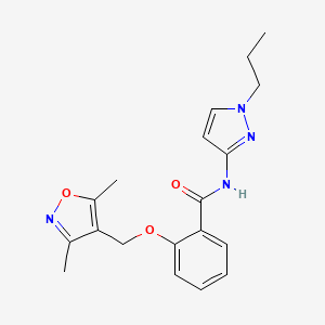 2-[(3,5-dimethyl-4-isoxazolyl)methoxy]-N-(1-propyl-1H-pyrazol-3-yl)benzamide