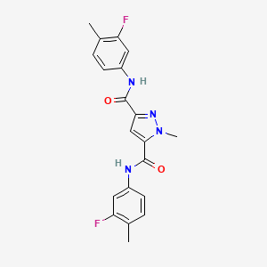 N~3~,N~5~-BIS(3-FLUORO-4-METHYLPHENYL)-1-METHYL-1H-PYRAZOLE-3,5-DICARBOXAMIDE