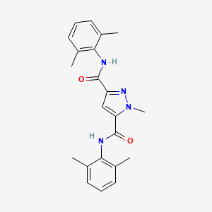 molecular formula C22H24N4O2 B4372487 N~3~,N~5~-BIS(2,6-DIMETHYLPHENYL)-1-METHYL-1H-PYRAZOLE-3,5-DICARBOXAMIDE 