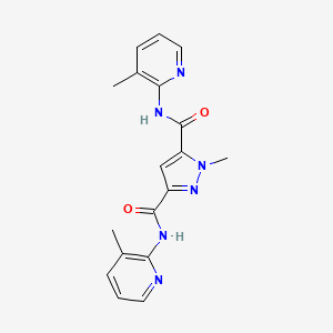 1-methyl-N,N'-bis(3-methyl-2-pyridinyl)-1H-pyrazole-3,5-dicarboxamide