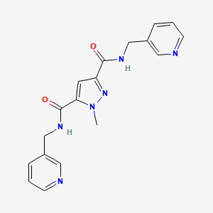 molecular formula C18H18N6O2 B4372519 1-methyl-3-N,5-N-bis(pyridin-3-ylmethyl)pyrazole-3,5-dicarboxamide 