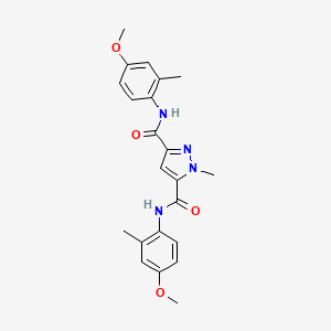 N~3~,N~5~-BIS(4-METHOXY-2-METHYLPHENYL)-1-METHYL-1H-PYRAZOLE-3,5-DICARBOXAMIDE