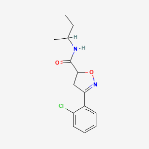 molecular formula C14H17ClN2O2 B4372540 N-(sec-butyl)-3-(2-chlorophenyl)-4,5-dihydro-5-isoxazolecarboxamide 