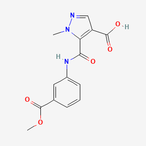 5-({[3-(methoxycarbonyl)phenyl]amino}carbonyl)-1-methyl-1H-pyrazole-4-carboxylic acid