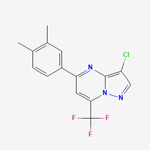 3-chloro-5-(3,4-dimethylphenyl)-7-(trifluoromethyl)pyrazolo[1,5-a]pyrimidine