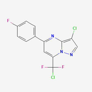 3-chloro-7-[chloro(difluoro)methyl]-5-(4-fluorophenyl)pyrazolo[1,5-a]pyrimidine