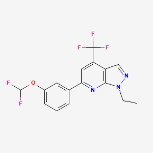 6-[3-(difluoromethoxy)phenyl]-1-ethyl-4-(trifluoromethyl)-1H-pyrazolo[3,4-b]pyridine