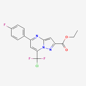 ethyl 7-[chloro(difluoro)methyl]-5-(4-fluorophenyl)pyrazolo[1,5-a]pyrimidine-2-carboxylate